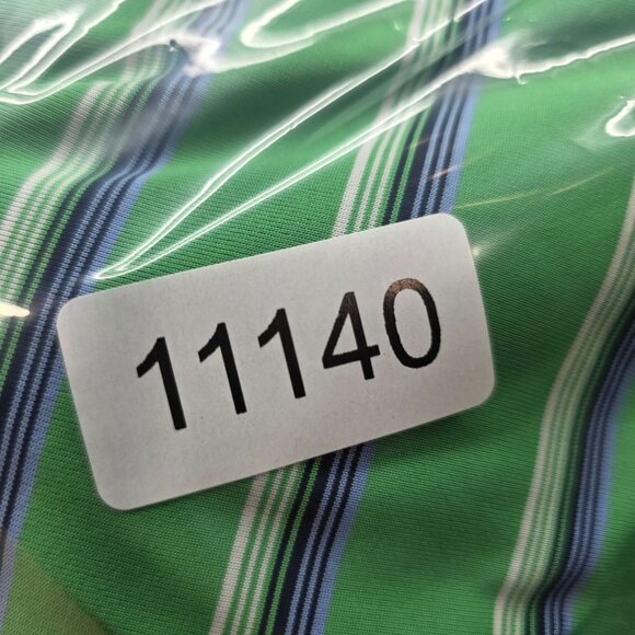 Mens Jack Nicklaus Green Blue Striped Golf Polo Shirt Polyester Short Sleeve XL - Picture 8 of 8